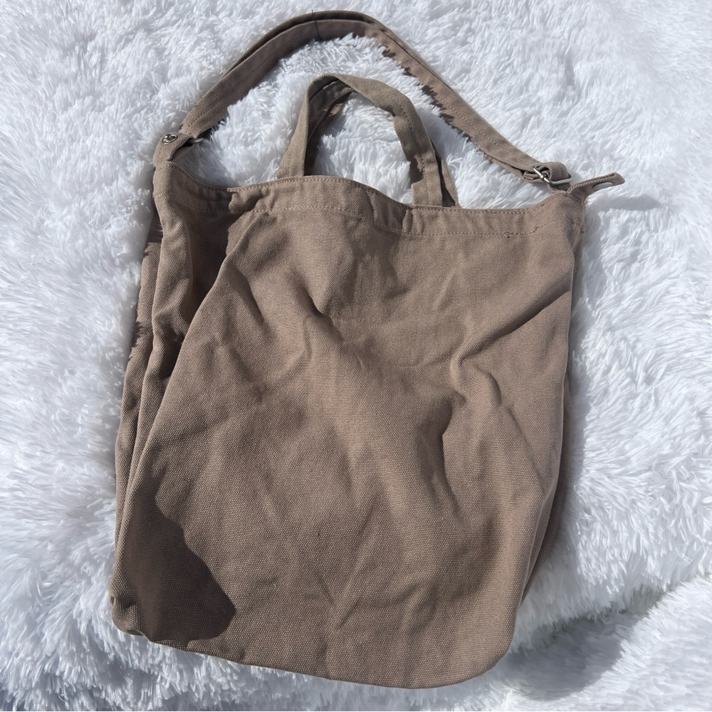 BAGGU Tan Canvas Tote Bag